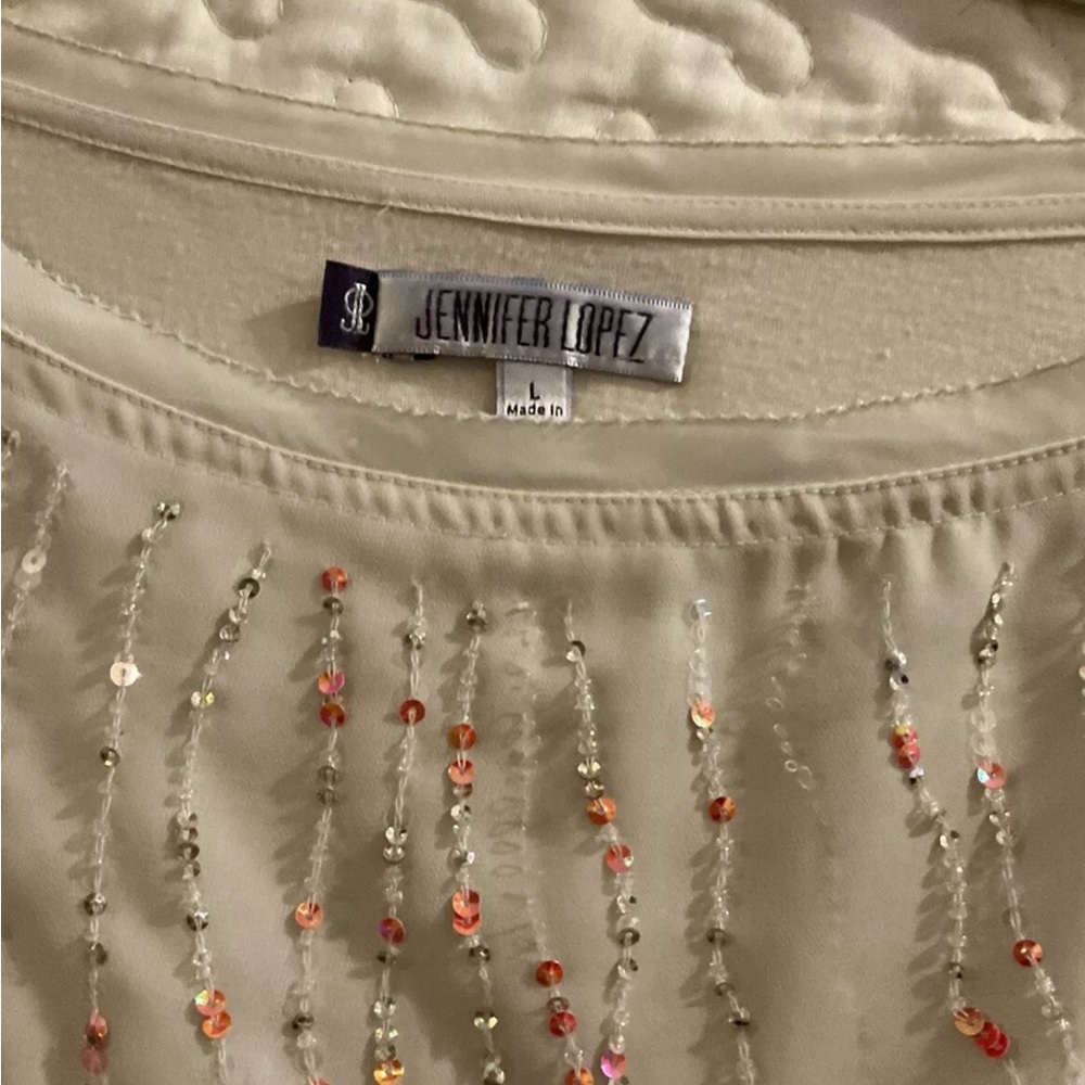 Beaded sequined dress top